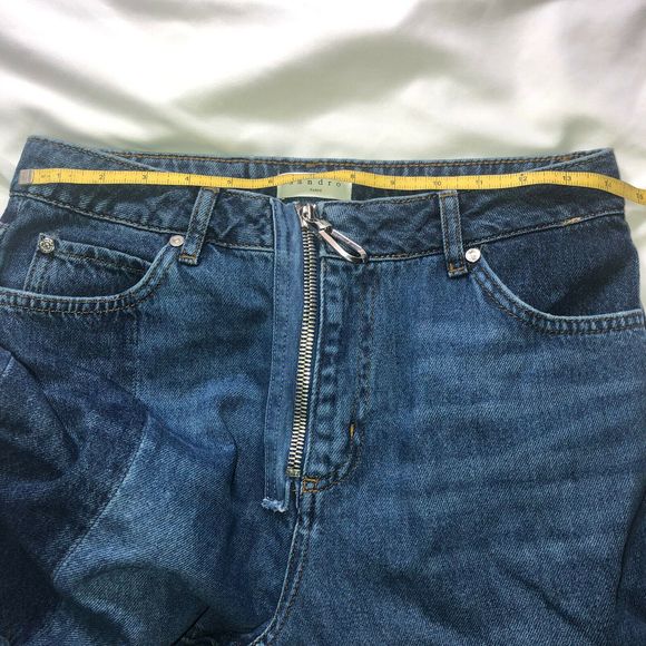 Sandro Paris Crop Patchwork denim Jeans Exposed Zipper Size 38 EU - Picture 7 of 11